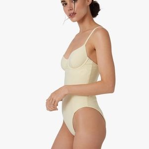 Onia Isabella High-leg Seersucker One Piec